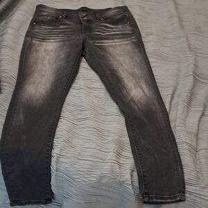 Buckle Women's Faded Black Ankle Jeans